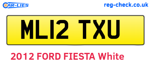 ML12TXU are the vehicle registration plates.