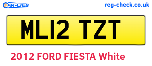 ML12TZT are the vehicle registration plates.