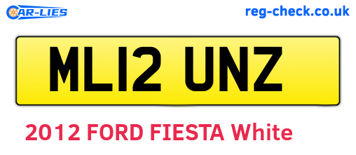 ML12UNZ are the vehicle registration plates.