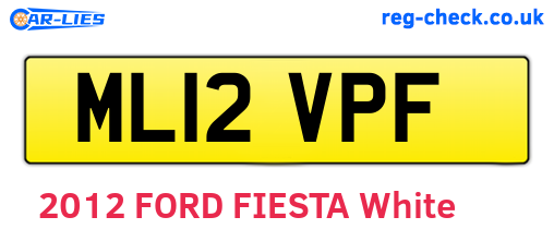 ML12VPF are the vehicle registration plates.