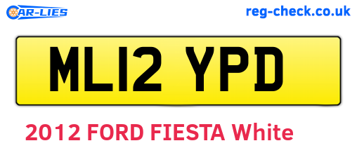 ML12YPD are the vehicle registration plates.