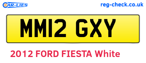 MM12GXY are the vehicle registration plates.