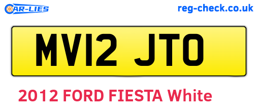 MV12JTO are the vehicle registration plates.
