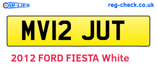 MV12JUT are the vehicle registration plates.