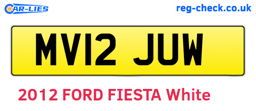 MV12JUW are the vehicle registration plates.
