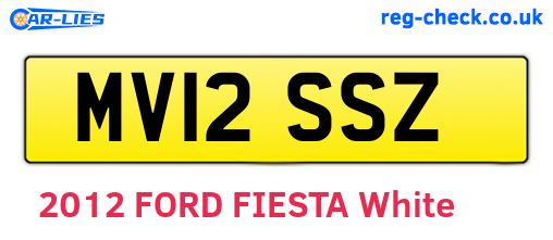 MV12SSZ are the vehicle registration plates.