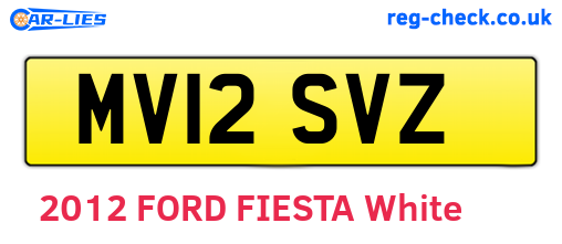MV12SVZ are the vehicle registration plates.
