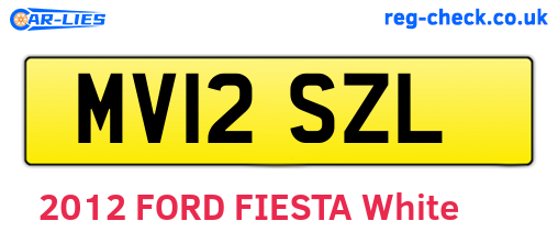 MV12SZL are the vehicle registration plates.