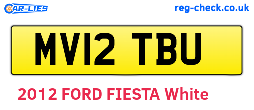 MV12TBU are the vehicle registration plates.