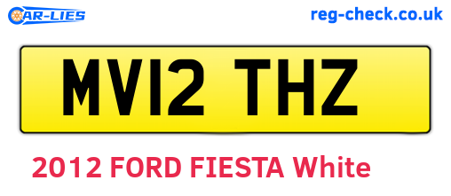 MV12THZ are the vehicle registration plates.