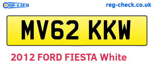 MV62KKW are the vehicle registration plates.