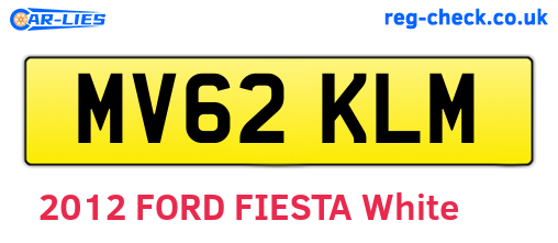 MV62KLM are the vehicle registration plates.