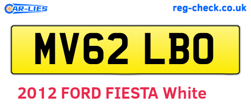 MV62LBO are the vehicle registration plates.