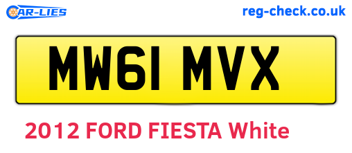 MW61MVX are the vehicle registration plates.