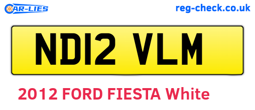 ND12VLM are the vehicle registration plates.