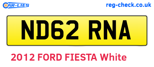 ND62RNA are the vehicle registration plates.