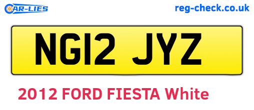 NG12JYZ are the vehicle registration plates.