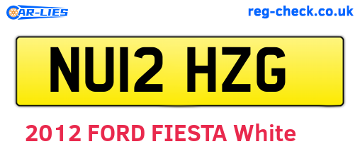 NU12HZG are the vehicle registration plates.