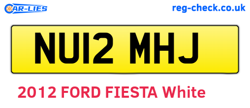 NU12MHJ are the vehicle registration plates.