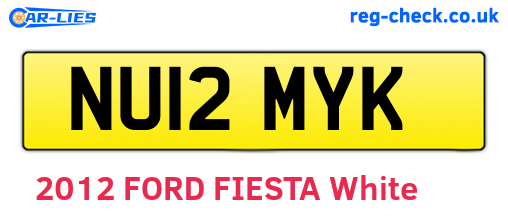 NU12MYK are the vehicle registration plates.