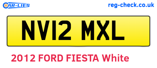 NV12MXL are the vehicle registration plates.