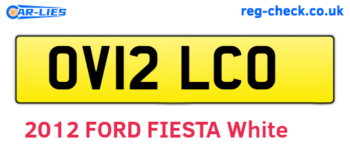 OV12LCO are the vehicle registration plates.