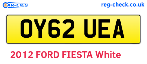 OY62UEA are the vehicle registration plates.