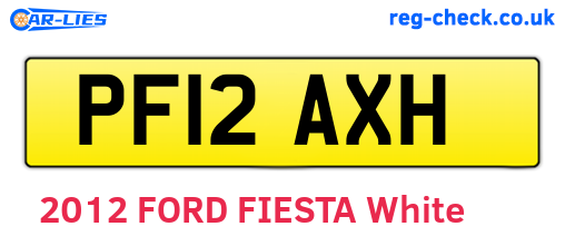 PF12AXH are the vehicle registration plates.