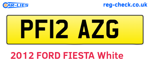 PF12AZG are the vehicle registration plates.