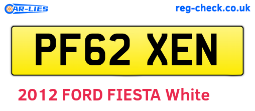 PF62XEN are the vehicle registration plates.