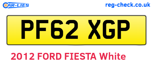 PF62XGP are the vehicle registration plates.