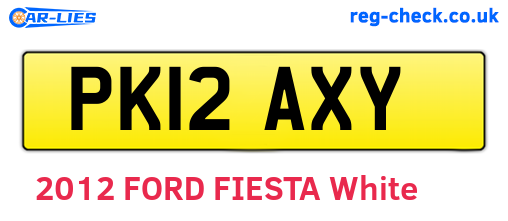 PK12AXY are the vehicle registration plates.