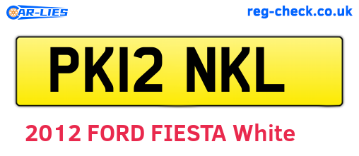 PK12NKL are the vehicle registration plates.