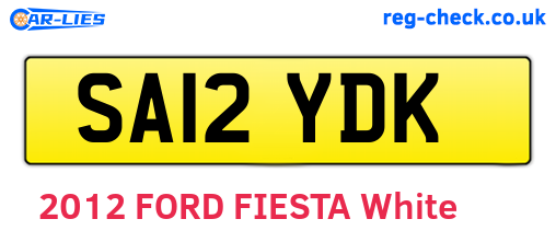 SA12YDK are the vehicle registration plates.