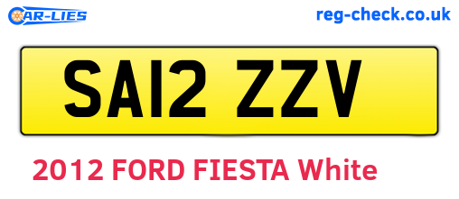 SA12ZZV are the vehicle registration plates.
