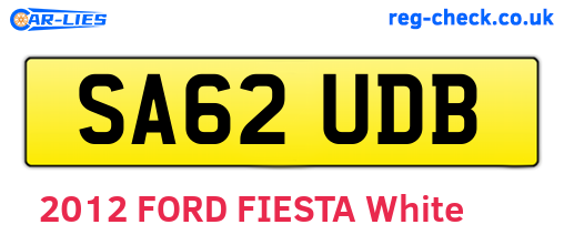 SA62UDB are the vehicle registration plates.