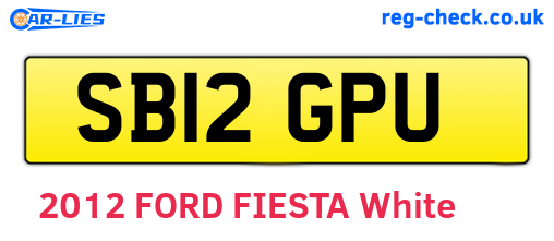 SB12GPU are the vehicle registration plates.