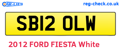 SB12OLW are the vehicle registration plates.