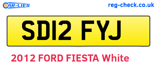 SD12FYJ are the vehicle registration plates.