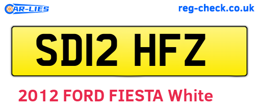 SD12HFZ are the vehicle registration plates.