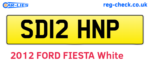 SD12HNP are the vehicle registration plates.