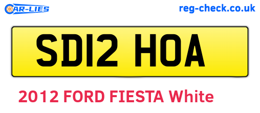 SD12HOA are the vehicle registration plates.