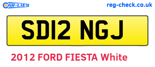 SD12NGJ are the vehicle registration plates.