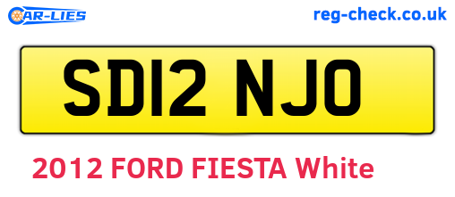 SD12NJO are the vehicle registration plates.