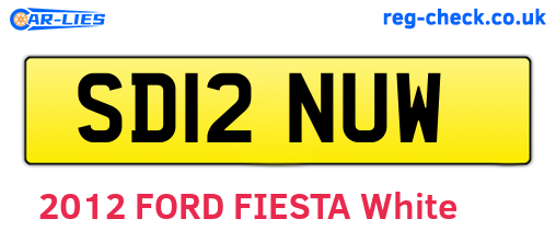 SD12NUW are the vehicle registration plates.