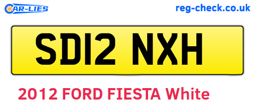 SD12NXH are the vehicle registration plates.