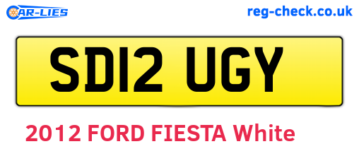 SD12UGY are the vehicle registration plates.