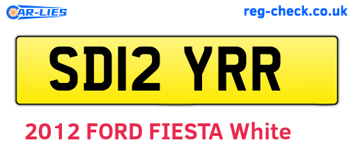 SD12YRR are the vehicle registration plates.