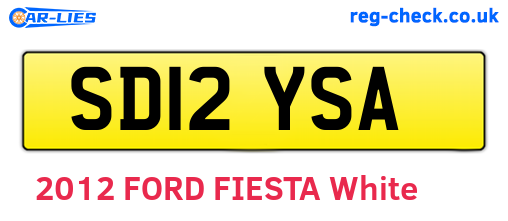 SD12YSA are the vehicle registration plates.