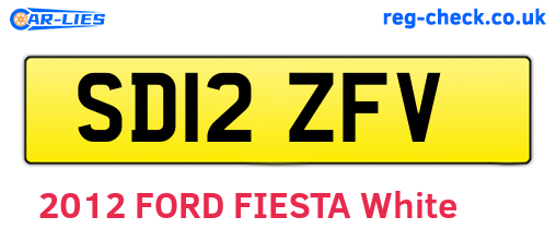 SD12ZFV are the vehicle registration plates.